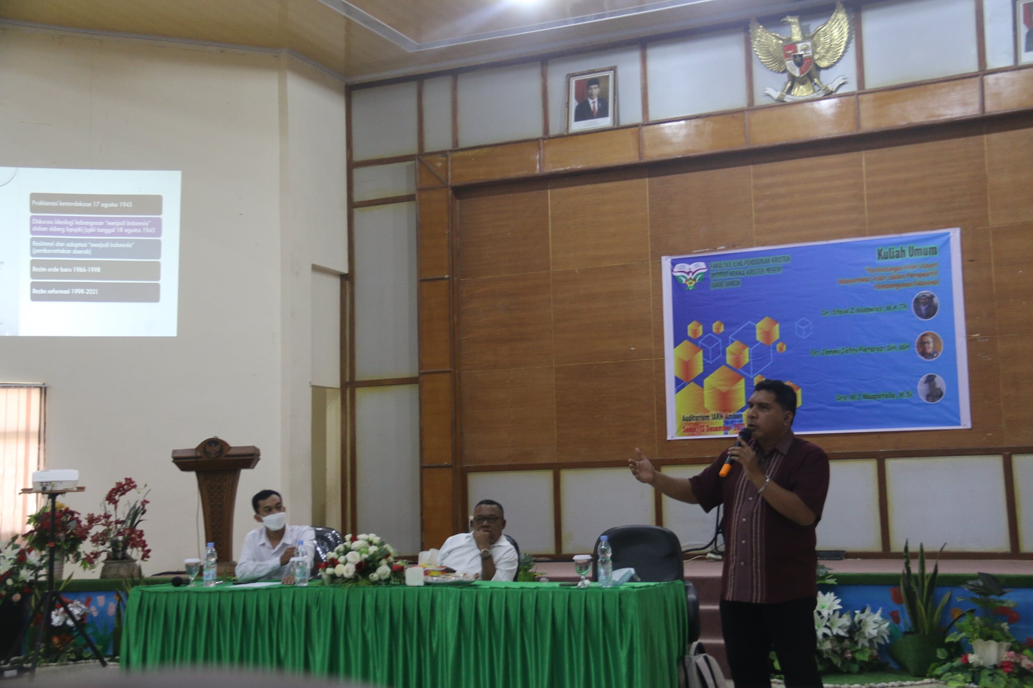 Fakultas Ilmu Pendidikan Kristen IAKN Ambon gelar Kuliah Umum Tahap III dengan Tema â€œPerlindungan hak ulayat masyarakat adat dalam perspektif pembangunan nasionalâ€