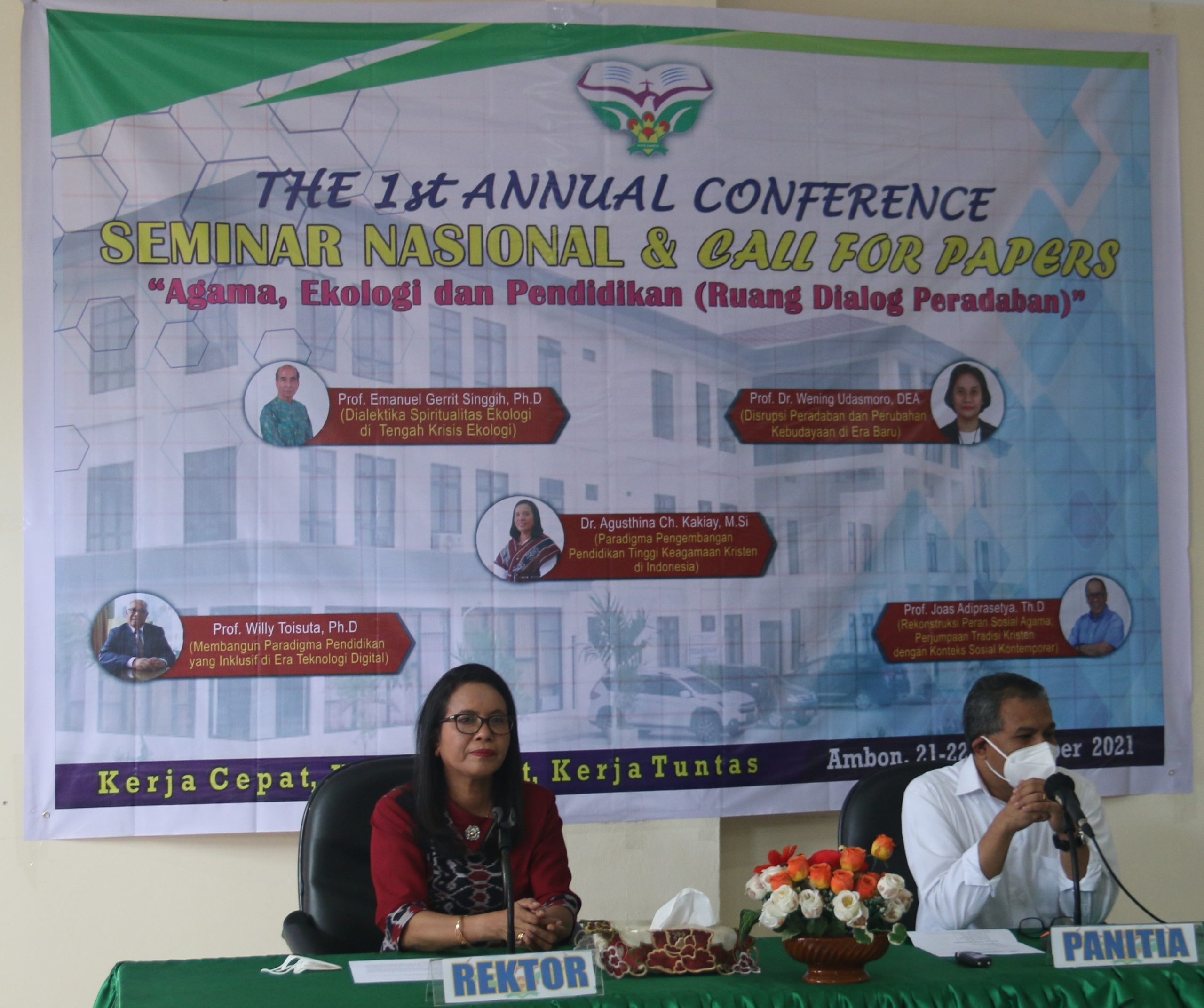 1st Annual Conference 2021, Seminar Nasional & Call for Paper dengan tema: â€œAgama, Ekologi dan Pendidikan (Ruang Dialog Peradaban) digelar IAKN Ambon