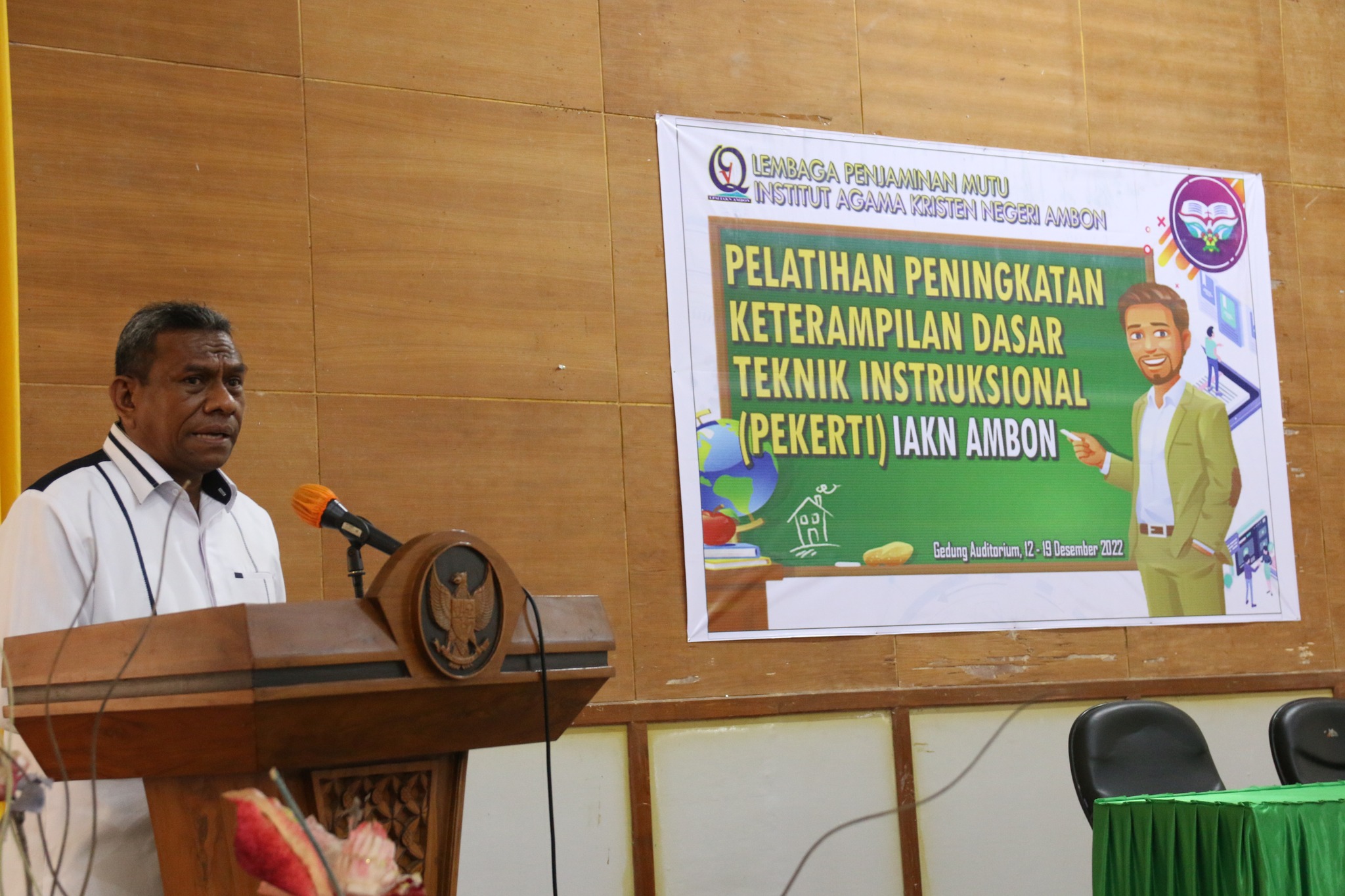 Meningkatkan mutu pembelajaran, LPM gelar pelatihan peningkatan ketrampilan dasar teknik instruksional bagi seluruh dosen di lingkungan IAKN Ambon