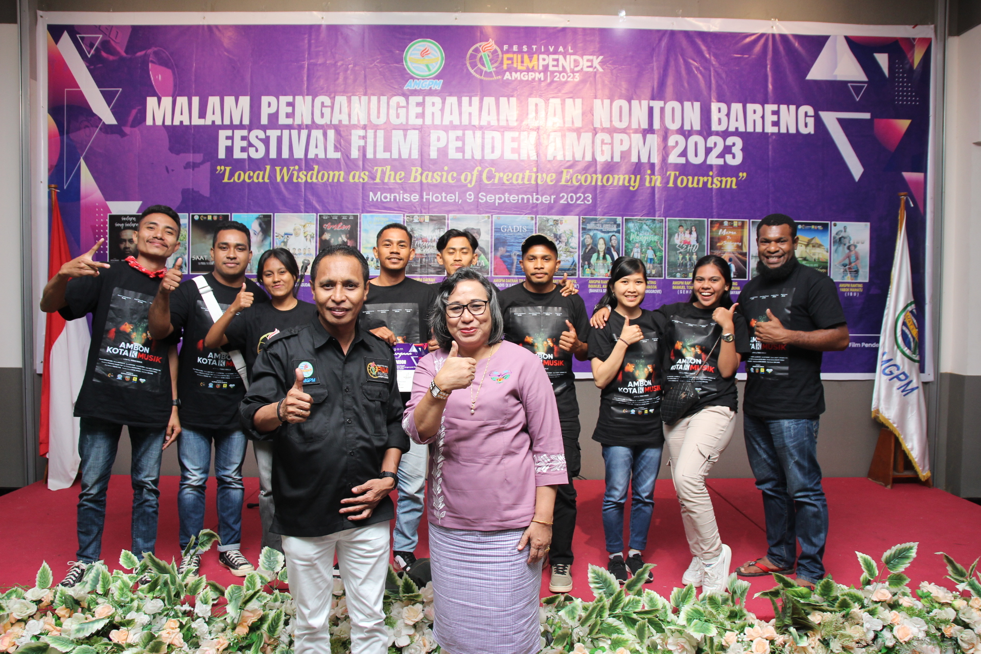 Wakil Rektor I IAKN Ambon hadir dalam Malam Penganugerahan Festival Film Pendek AMGPM 2023 di Manise Hotel